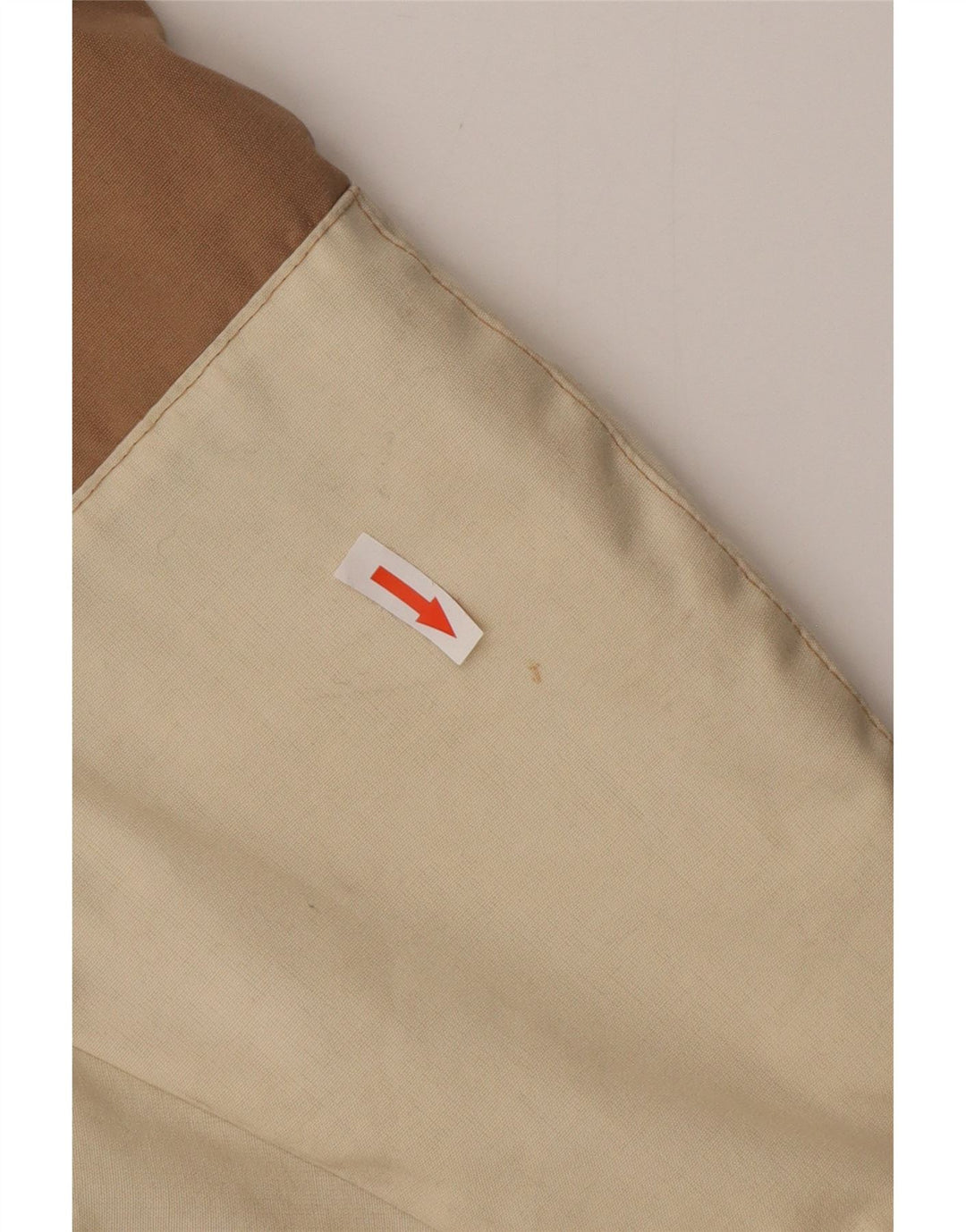 Винтажная мужская ветровка с капюшоном IT 46, маленькая, бежевая, цветной блок