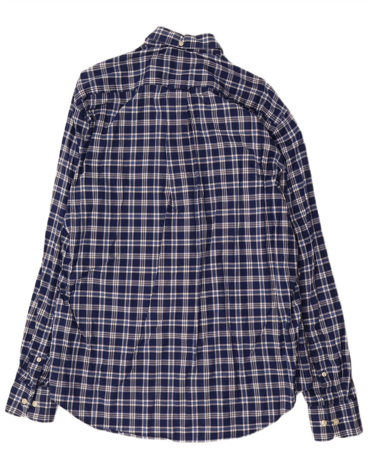 Мужская рубашка Gant Madison Regular Fit, большая темно-синяя клетка, хлопковая рубашка
