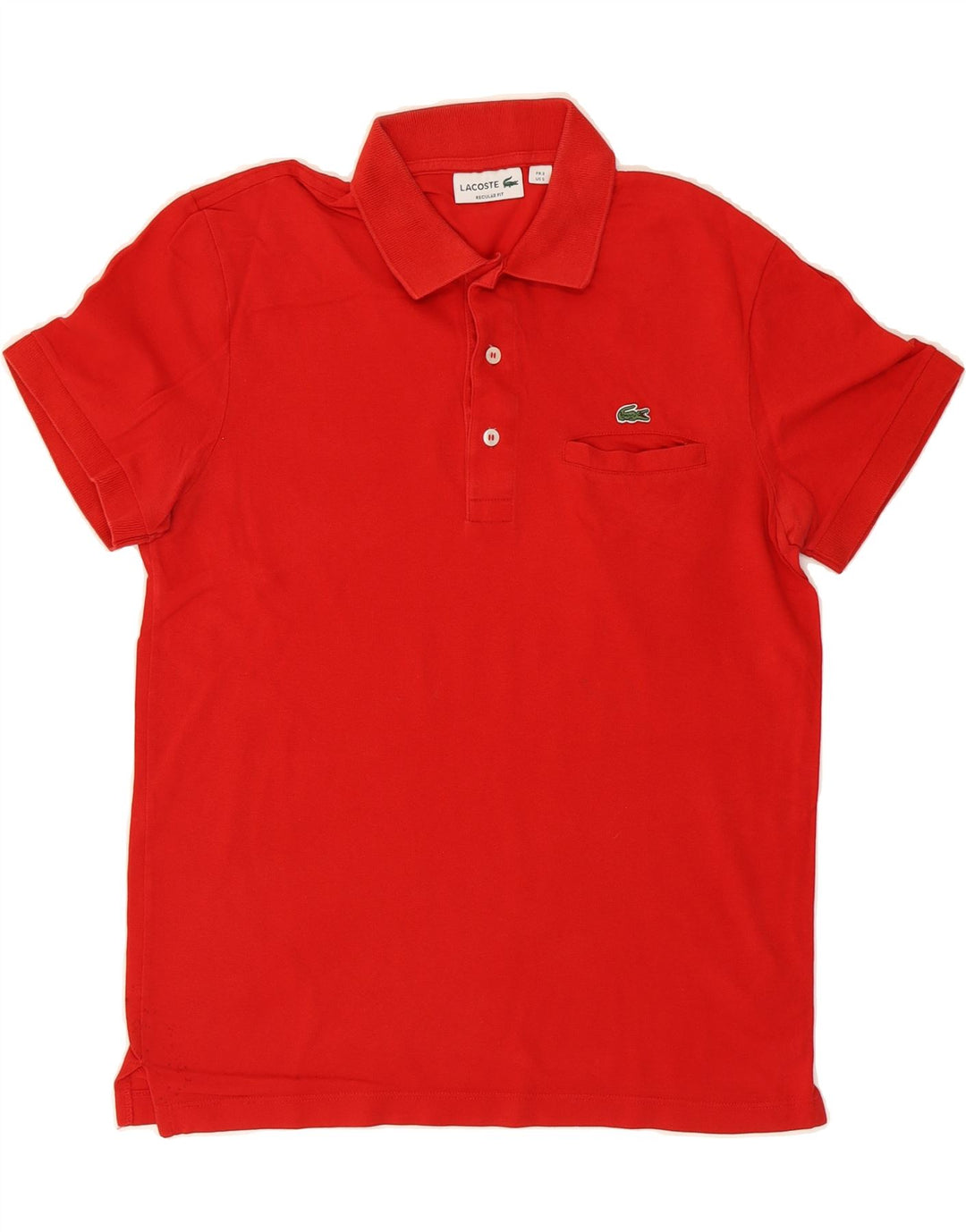 LACOSTE Mens Regular Fit Polo Shirt Size 3 Small Red Cotton Vintage Lacoste and Second-Hand Lacoste from Messina Hembry 