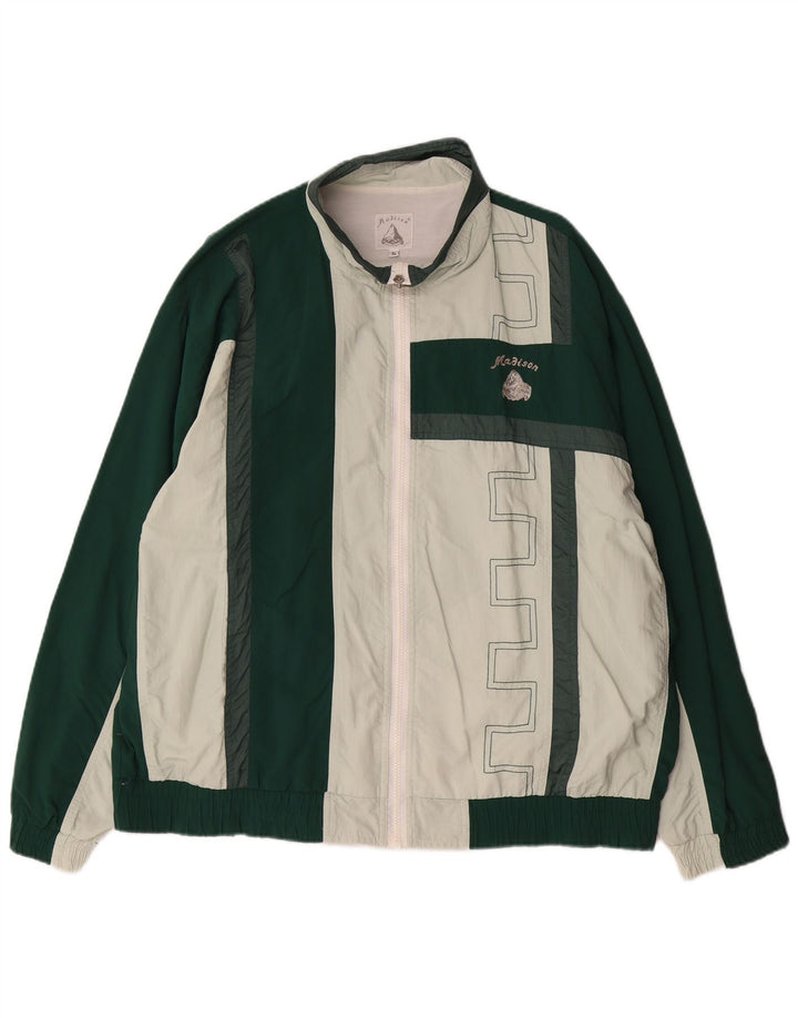 Мужская спортивная куртка Madison XL, зеленая с цветными блоками, полиамид, спортивная