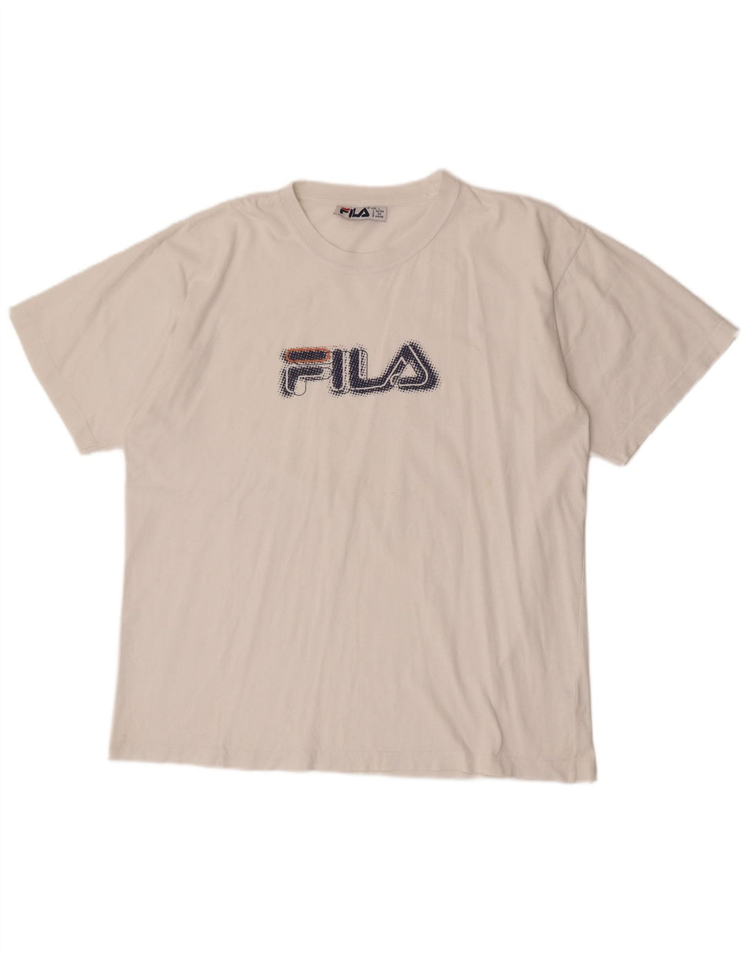 Мужская футболка с рисунком Fila, большая белая