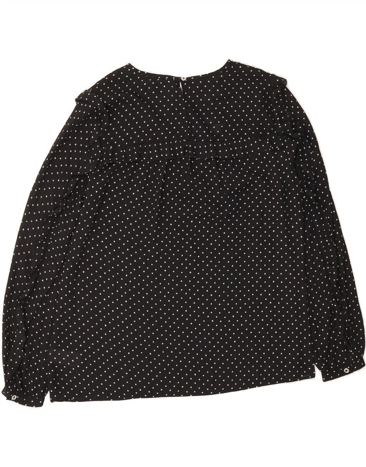 MICHAEL KORS Womens Long Sleeve Blouse Top UK 16 Large Black Spotted Vintage Michael Kors and Second-Hand Michael Kors from Messina Hembry 