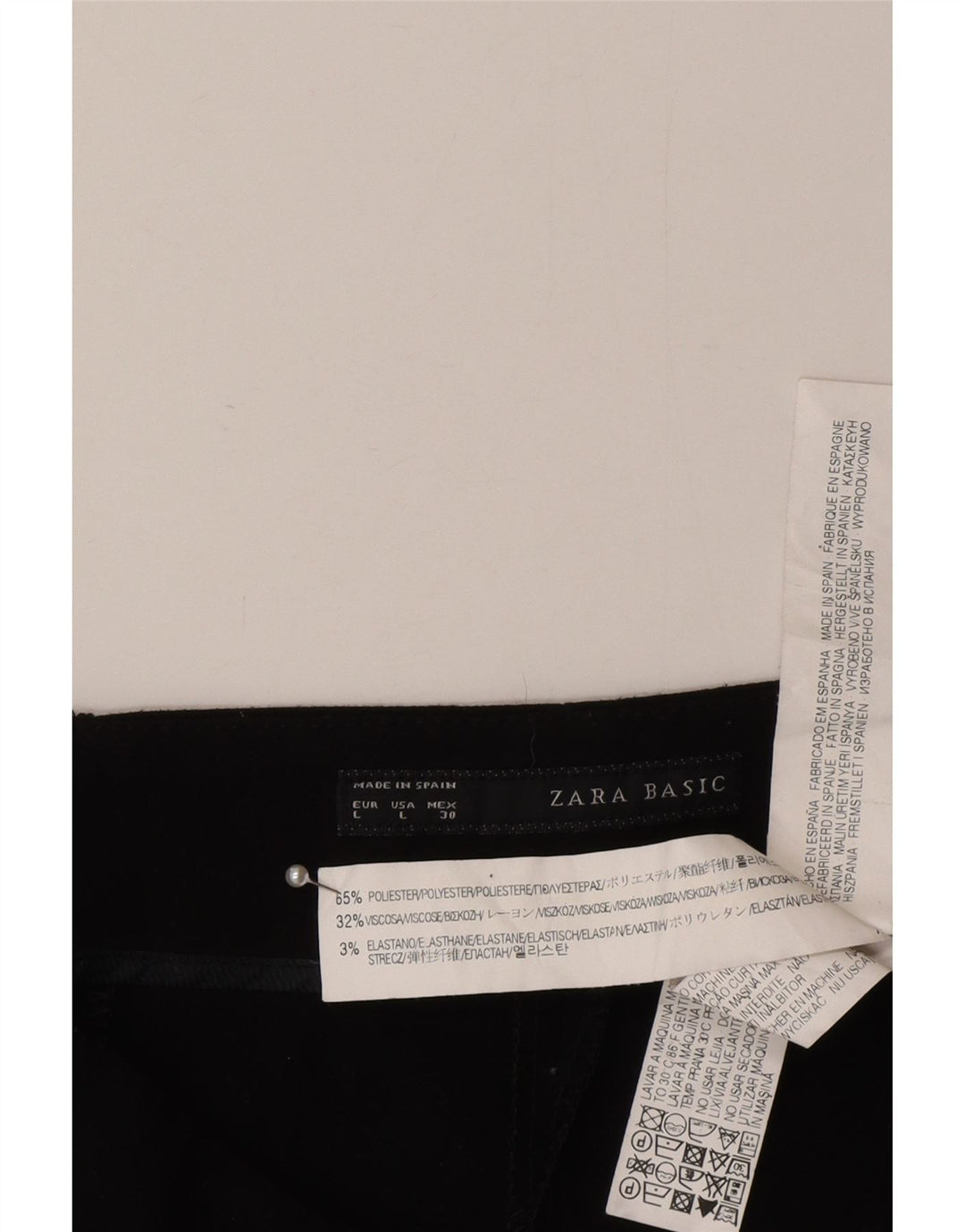 Женские шорты Zara, большие, W30, черные, полиэстер