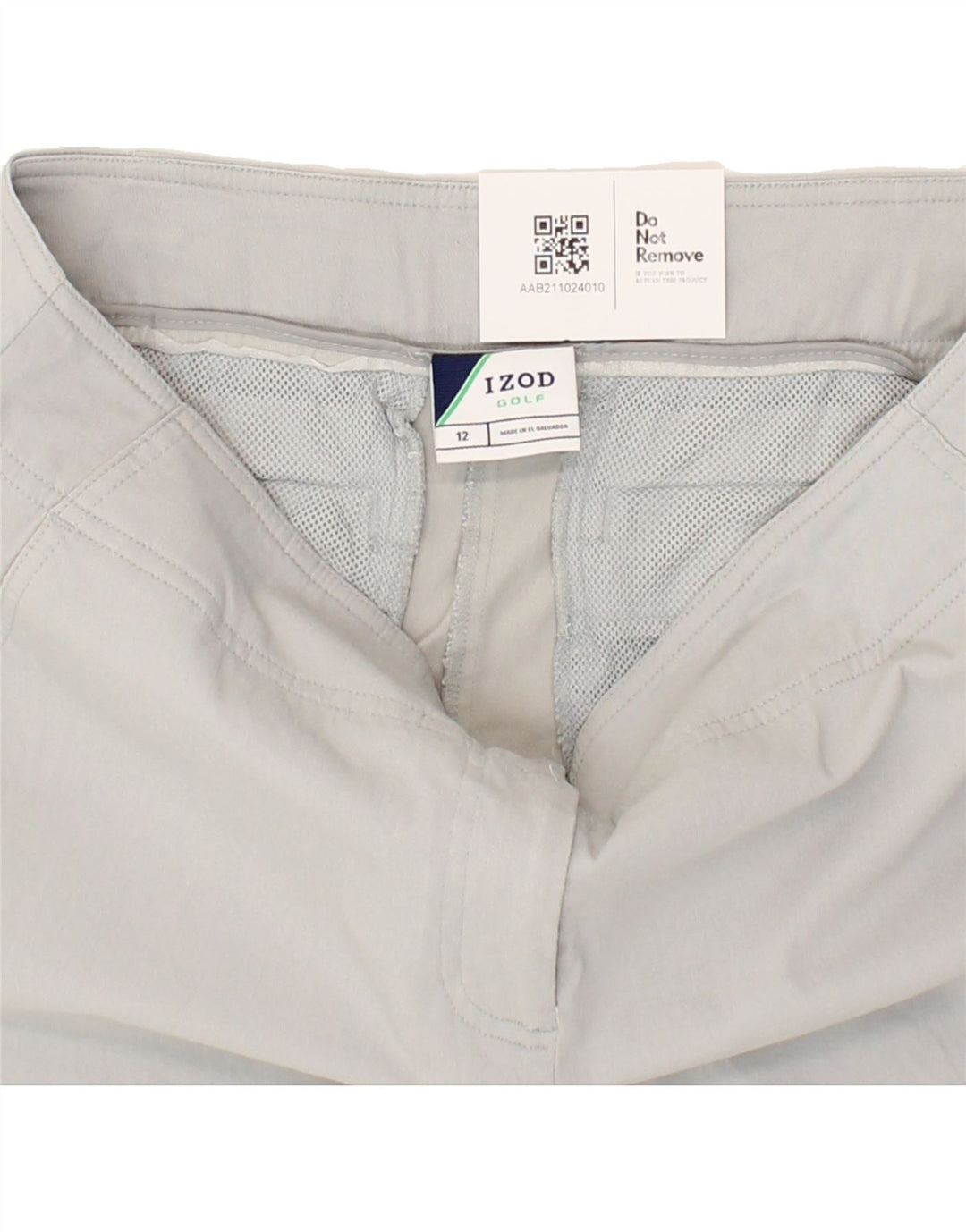 IZOD Womens Chino Shorts US 12 Large W34 Grey Viscose Vintage Izod and Second-Hand Izod from Messina Hembry 