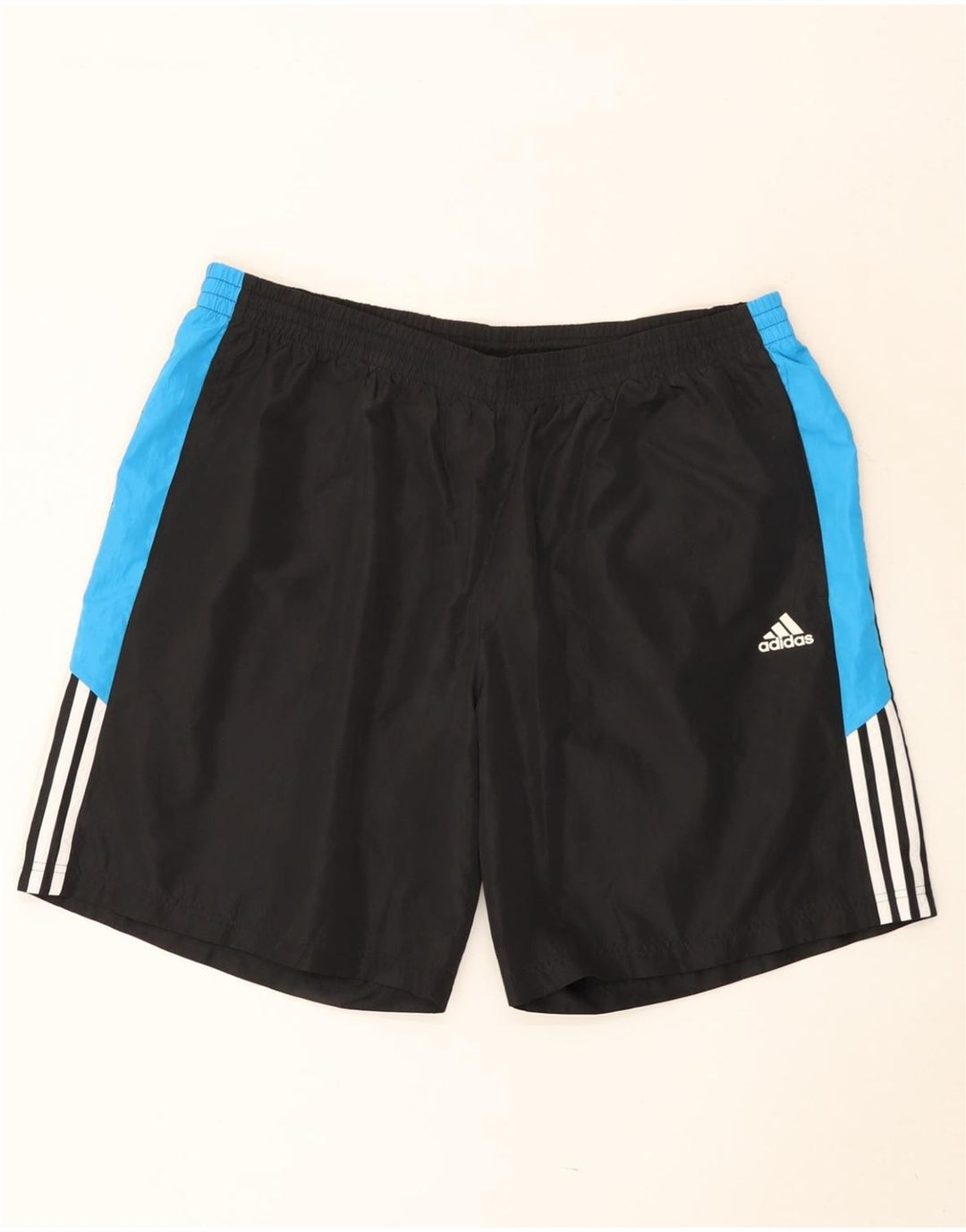 Мужские спортивные шорты Adidas 2XL черные из полиэстера с цветными блоками