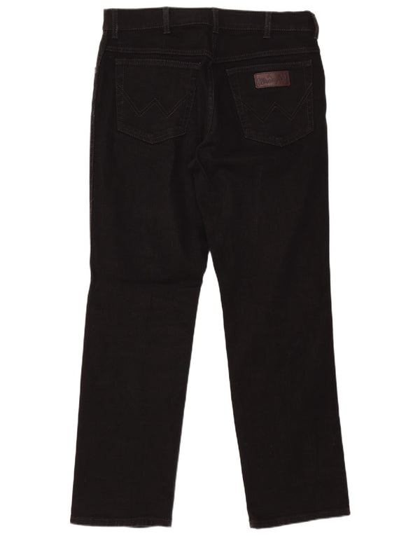 Мужские прямые джинсы Wrangler Texas Stretch W35 L32, черный хлопок