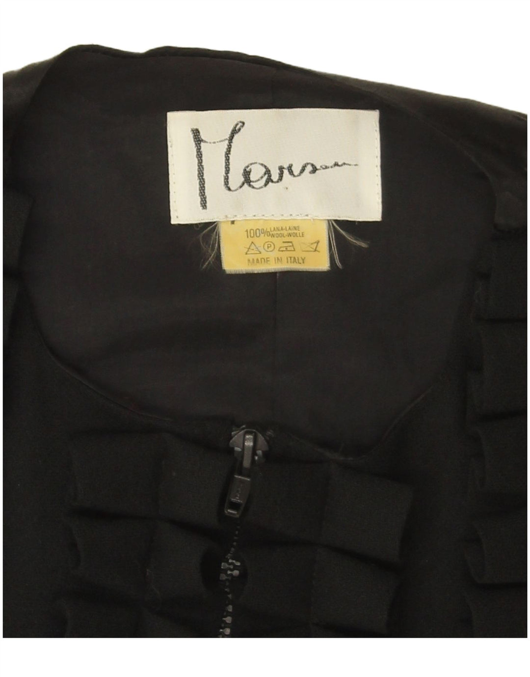 Винтажный женский жилет UK 16, маленький черный шерстяной