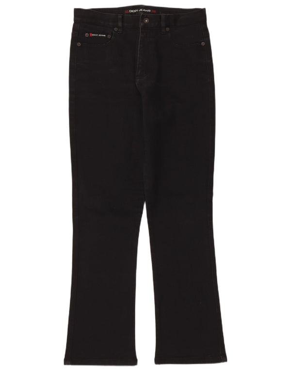 Женские джинсы DKNY Bootcut US 10, большие размеры W30 L30, черный хлопок