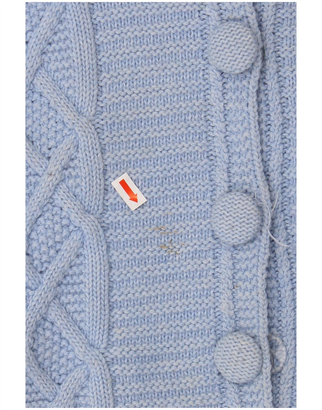 LUISA SPAGNOLI Womens Crop Cardigan Sweater UK 14 Medium Blue Wool