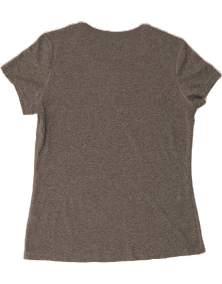 NIKE Womens Dri Fit Graphic T-Shirt Top UK 14 Large Grey Polyester Vintage Nike and Second-Hand Nike from Messina Hembry 