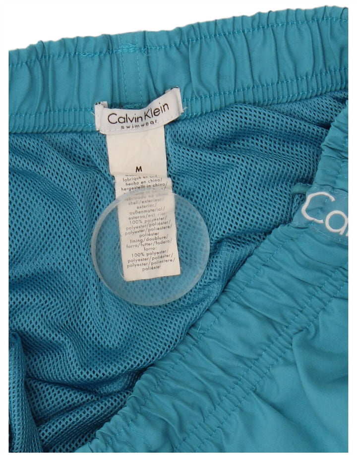 Мужские шорты для плавания с рисунком Calvin Klein, средний синий полиэстер