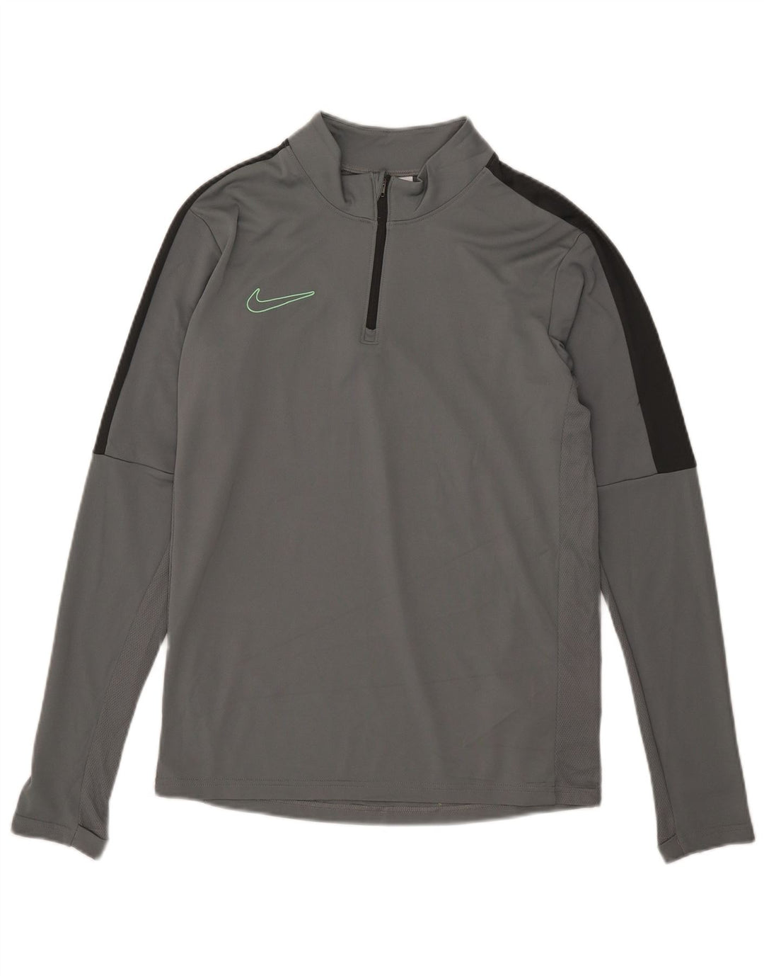Мужской пуловер с воротником на молнии Nike Dri Fit, маленький серый цветной блок