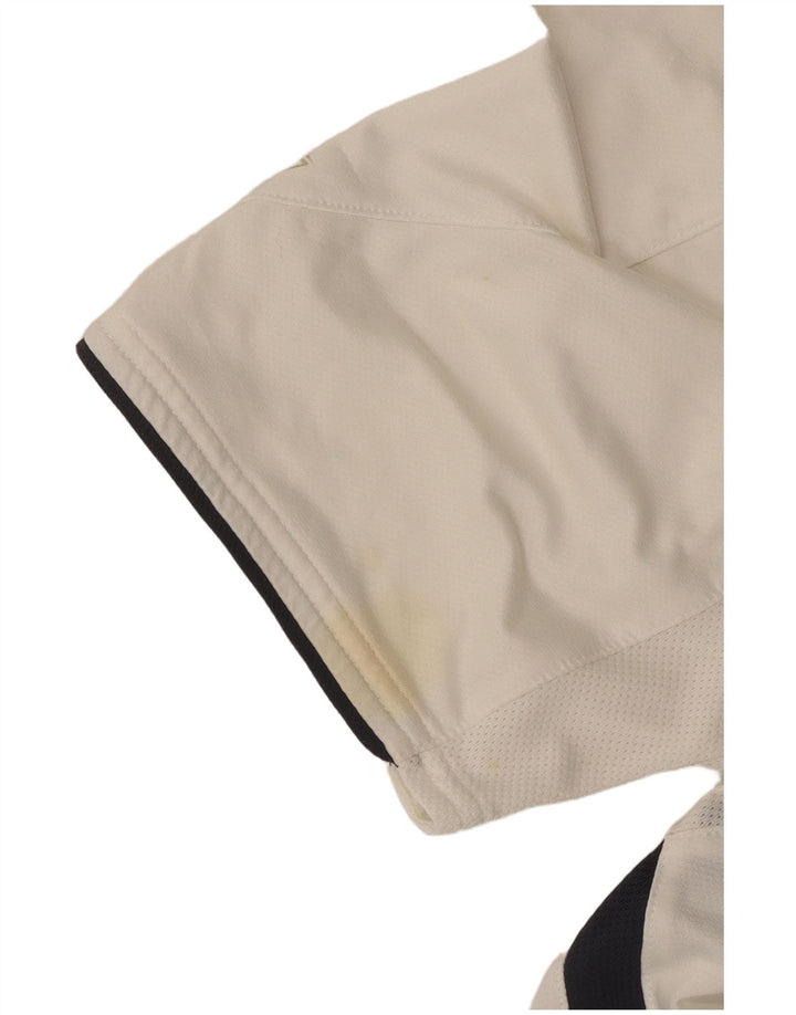 Мужская футболка REEBOK, верх среднего размера, белый полиэстер с цветными блоками