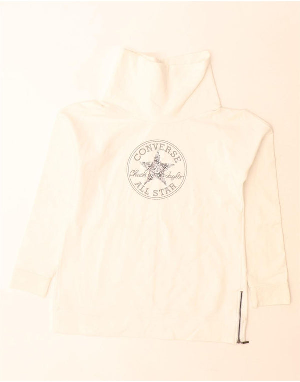 Женский свитер с рисунком Converse UK 16, большой размер, белый хлопок