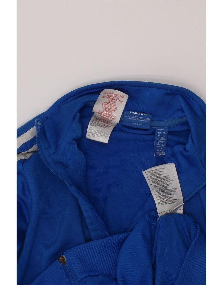 Спортивный костюм Adidas для мальчиков с графическим рисунком, верхняя куртка 6-7 лет, синий полиэстер