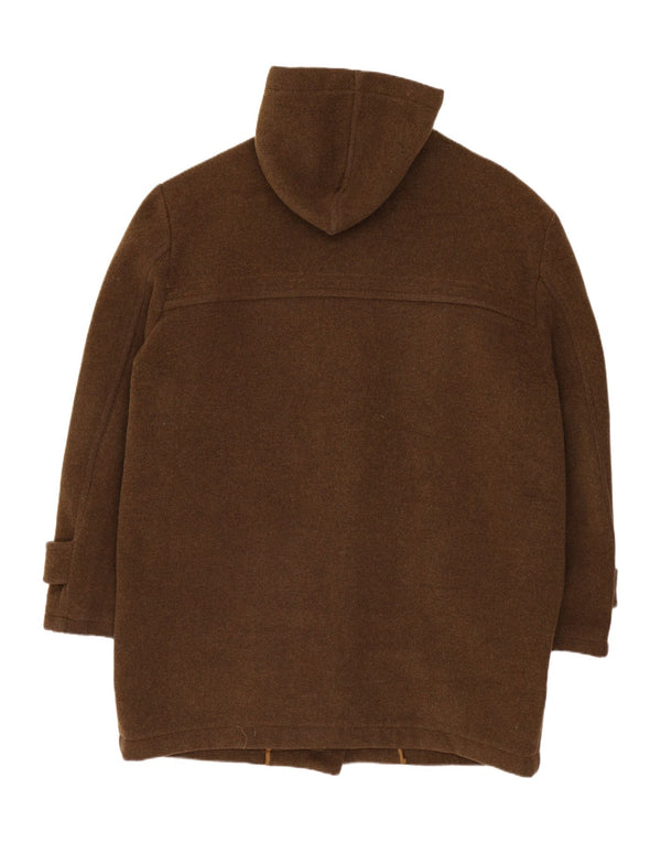 Женский дафлкот с капюшоном на молнии, UK 20, 2XL, шерсть цвета хаки
