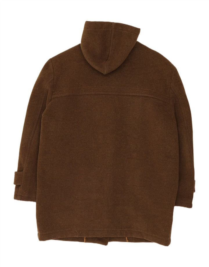 Женский дафлкот с капюшоном на молнии, UK 20, 2XL, шерсть цвета хаки