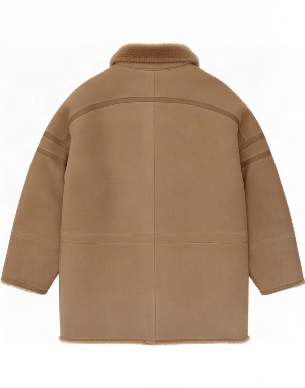 Винтажная мужская короткая дубленка IT 50 Large Brown Classic