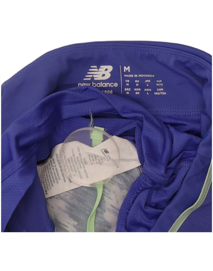 Женские спортивные шорты NEW BALANCE с абстрактным узором, Великобритания 14, средний синий цвет