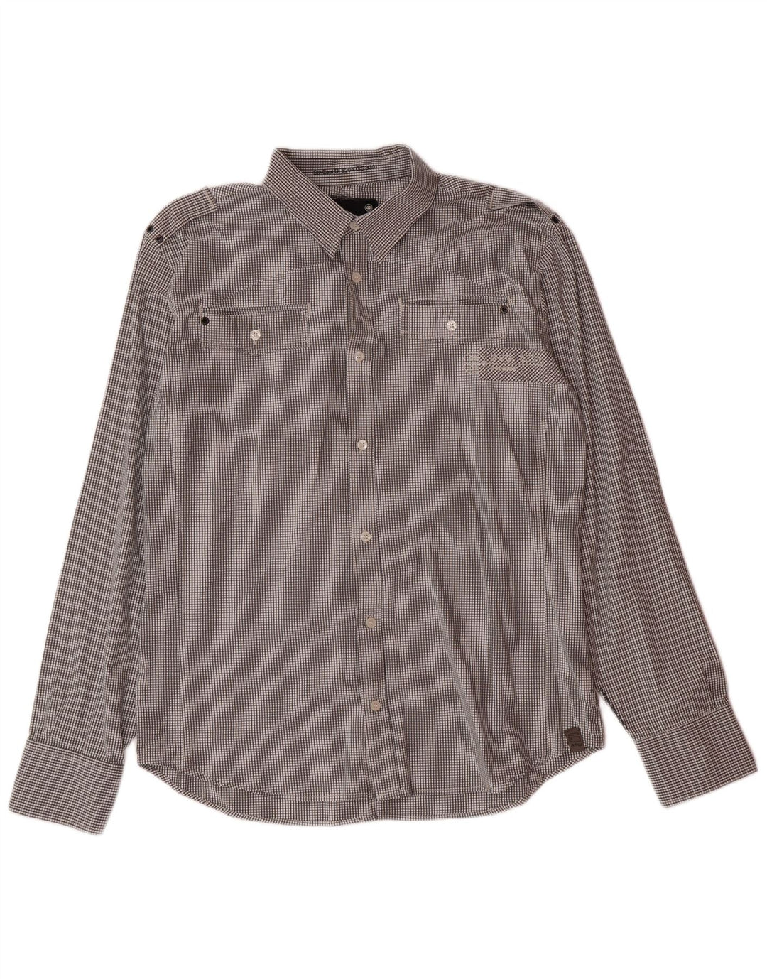 Мужская рубашка G-STAR XL, черная клетка, хлопок