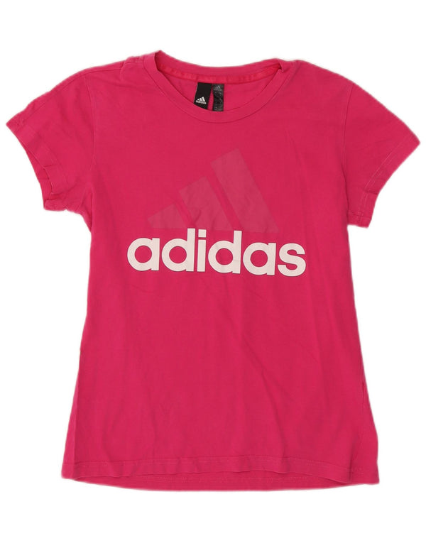Женская футболка с рисунком Adidas Top UK 12/14 Средний розовый