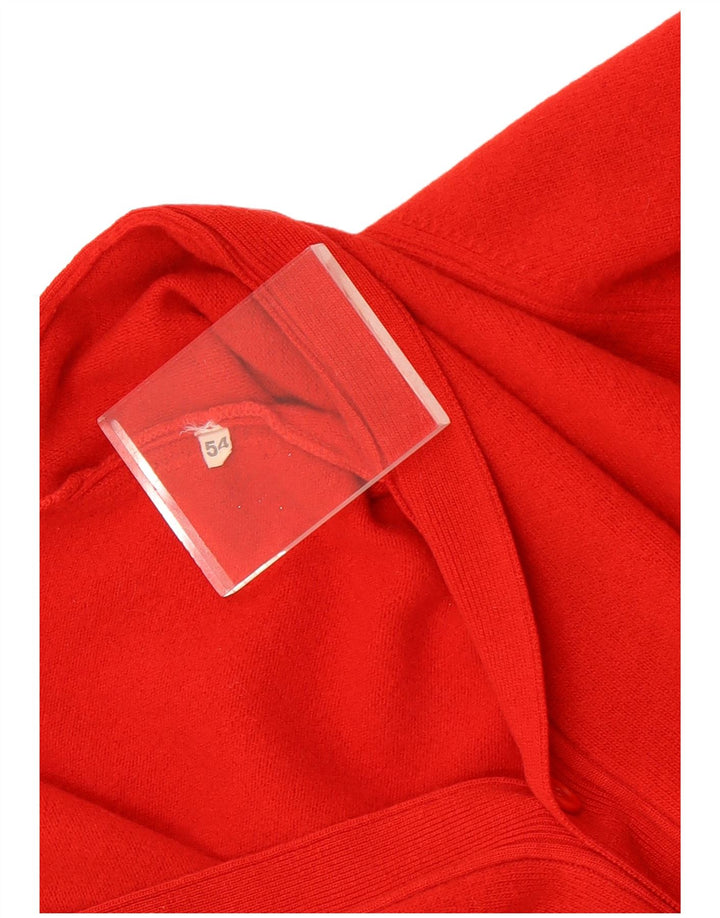 Винтажный женский кардиган-свитер IT 54 3XL Красный