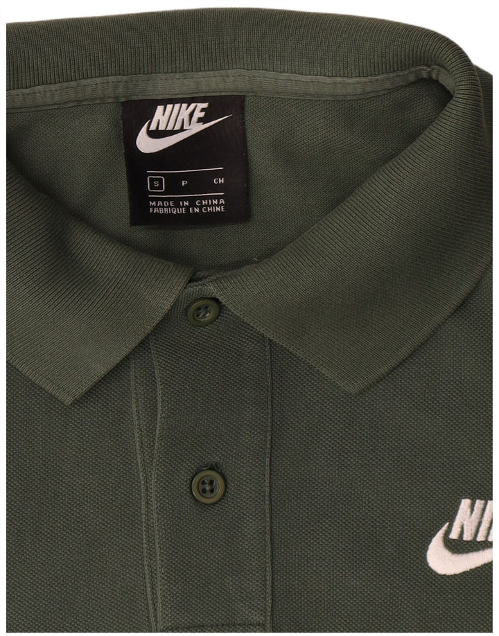 Мужская рубашка-поло Nike, маленькая зеленая, хлопок