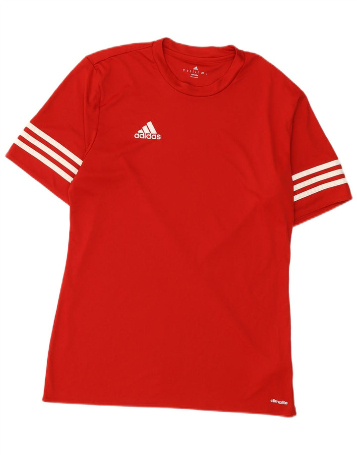 Adidas Мужская футболка Climalite Верх среднего красного цвета из полиэстера