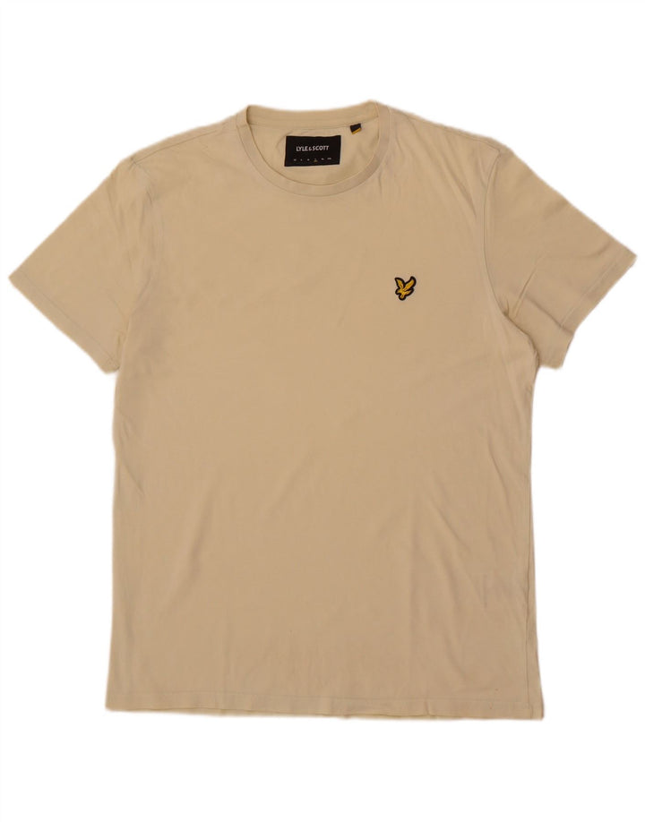 Мужская футболка Lyle & Scott, большой размер, бежевый хлопок