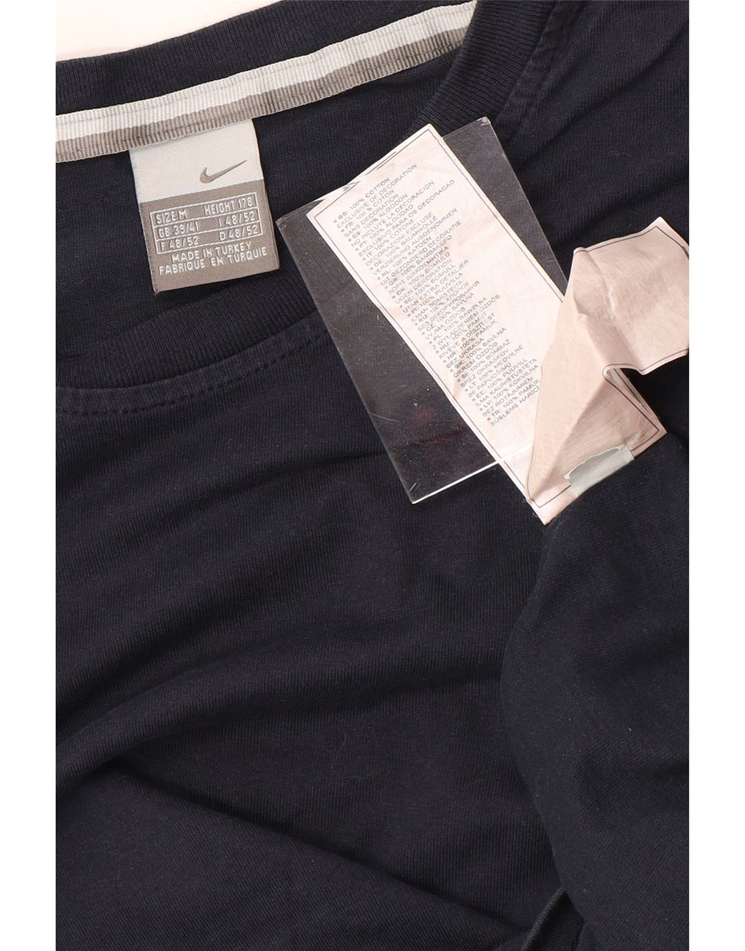 Мужской топ NIKE с длинным рукавом UK 39/41, средний темно-синий, хлопок