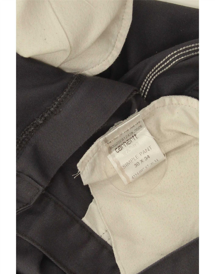 Мужские прямые брюки-чиносы Carhartt W30 L34 серые из полиэстера