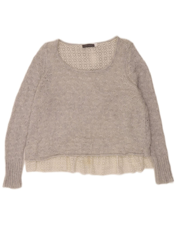 MINT VELVET Womens Boat Neck Jumper Sweater UK 16 Large Grey Acrylic