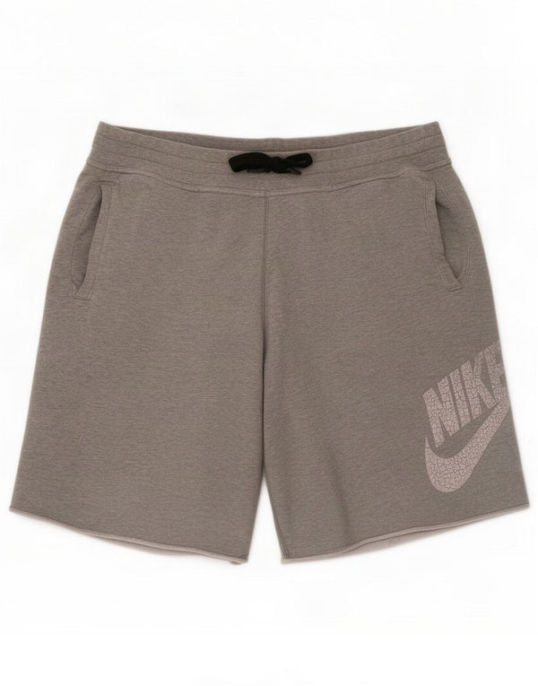Мужские спортивные шорты Nike с рисунком XL, серый хлопок с крапинками