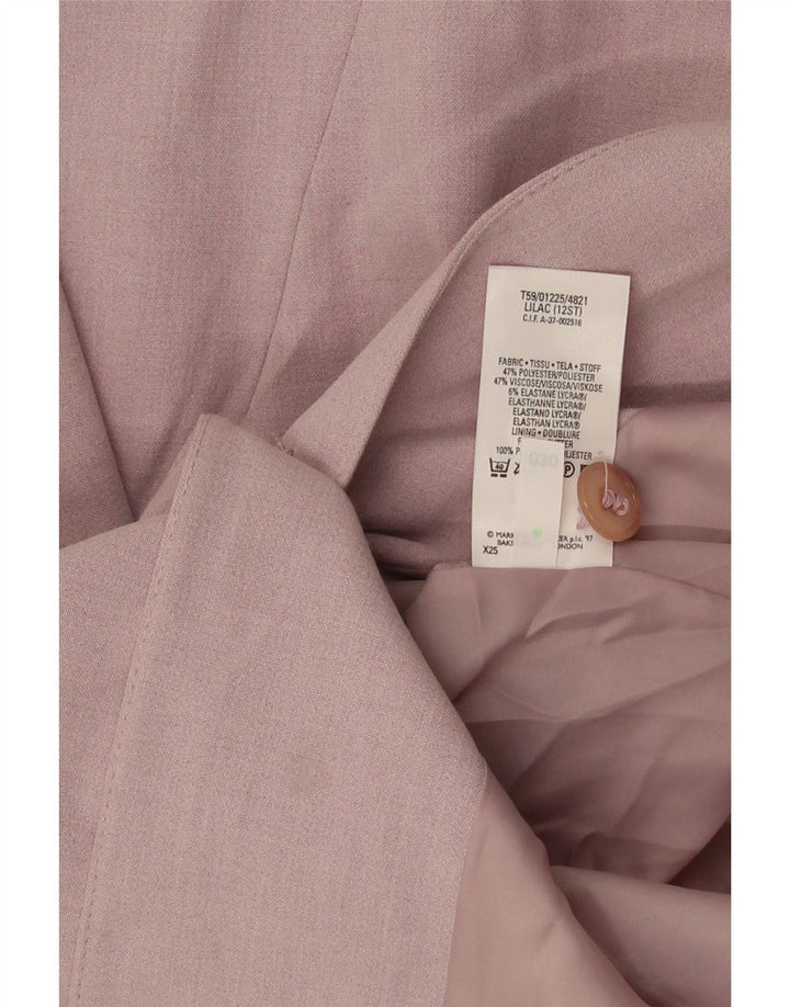 Женский удлиненный пиджак на 4 пуговицах Marks & Spencer UK 12, средний фиолетовый