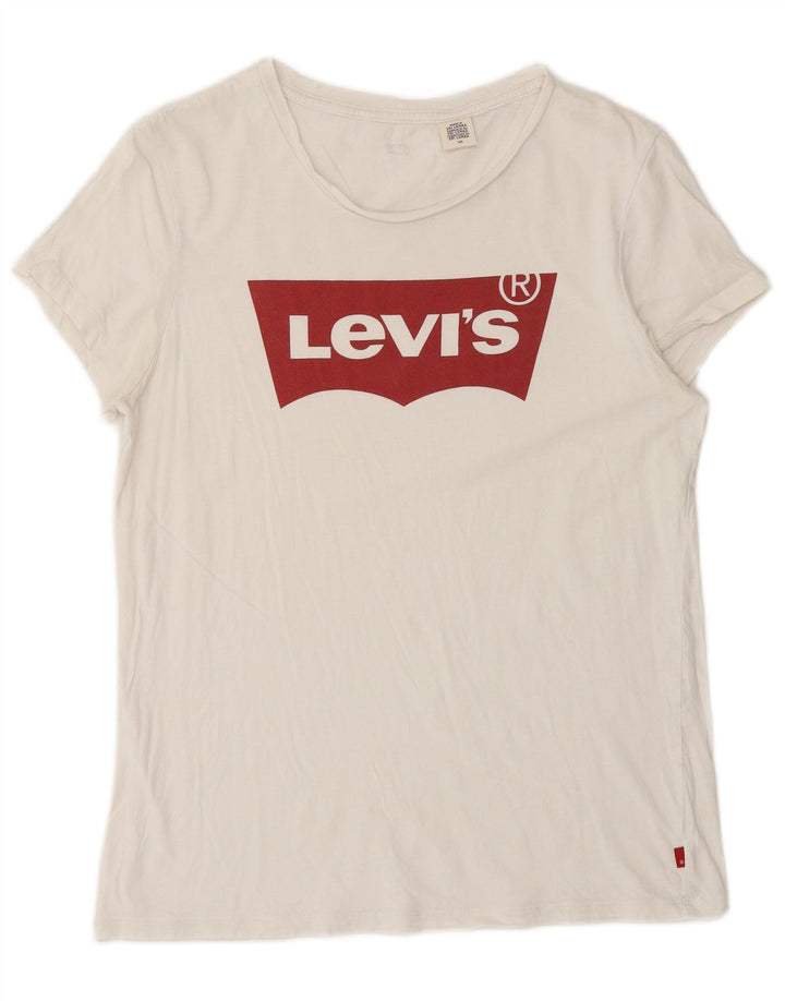 Женская футболка с рисунком LEVI'S Top UK 14, большая белая