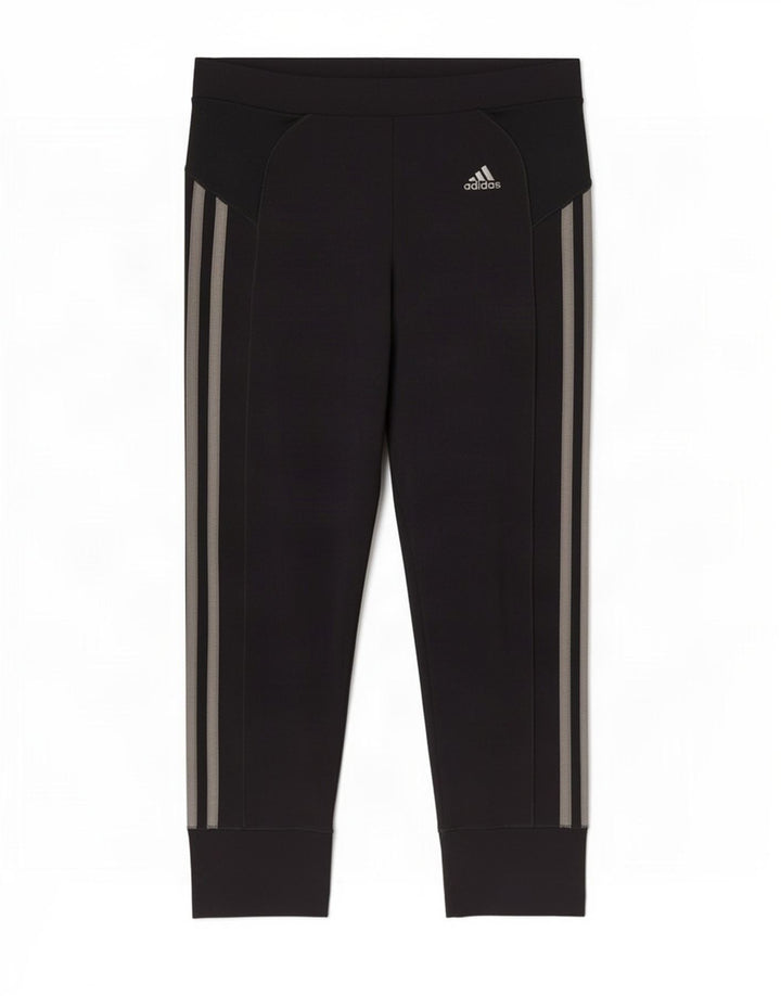 Женские леггинсы-капри Adidas UK 8, маленькие черные из полиэстера