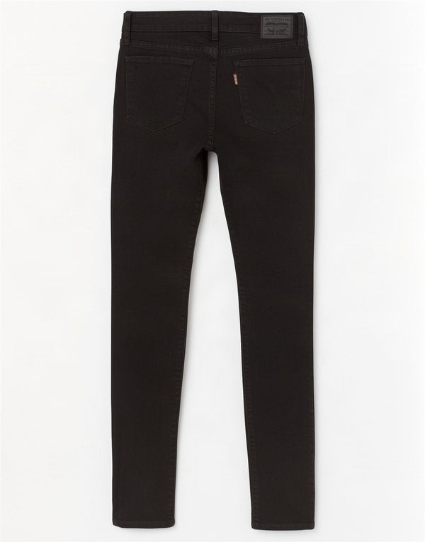 Женские джинсы скинни Levi's 711 W28 L27, черный хлопок