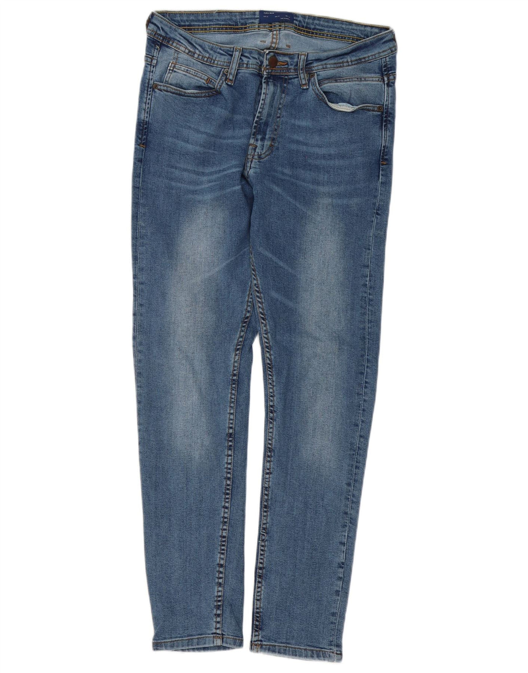 Мужские узкие джинсы Zara EU 42, большие W32 L29, синие, хлопок