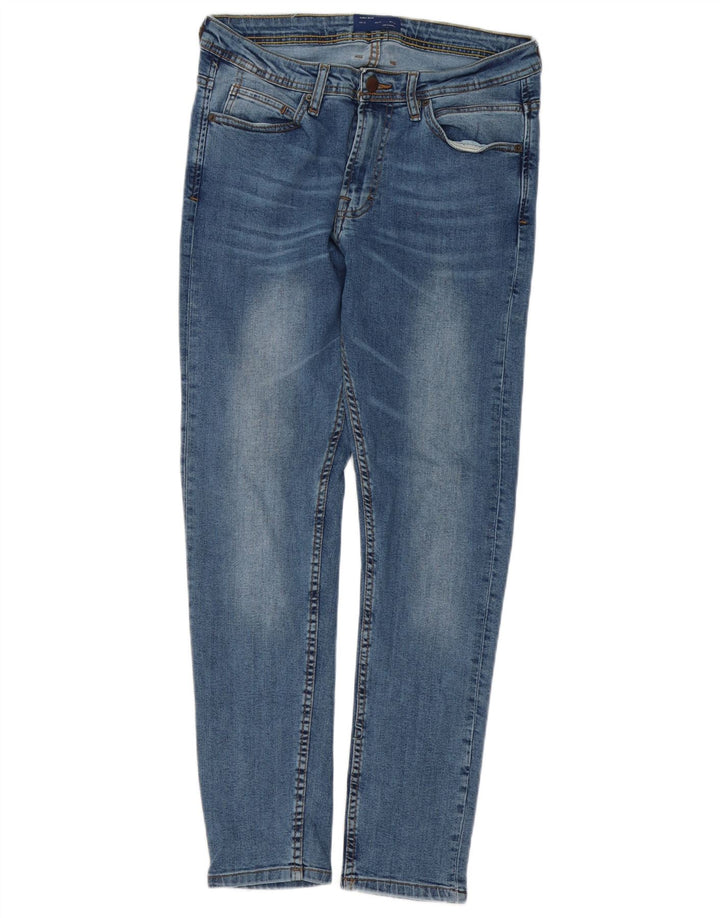 Мужские узкие джинсы Zara EU 42, большие W32 L29, синие, хлопок