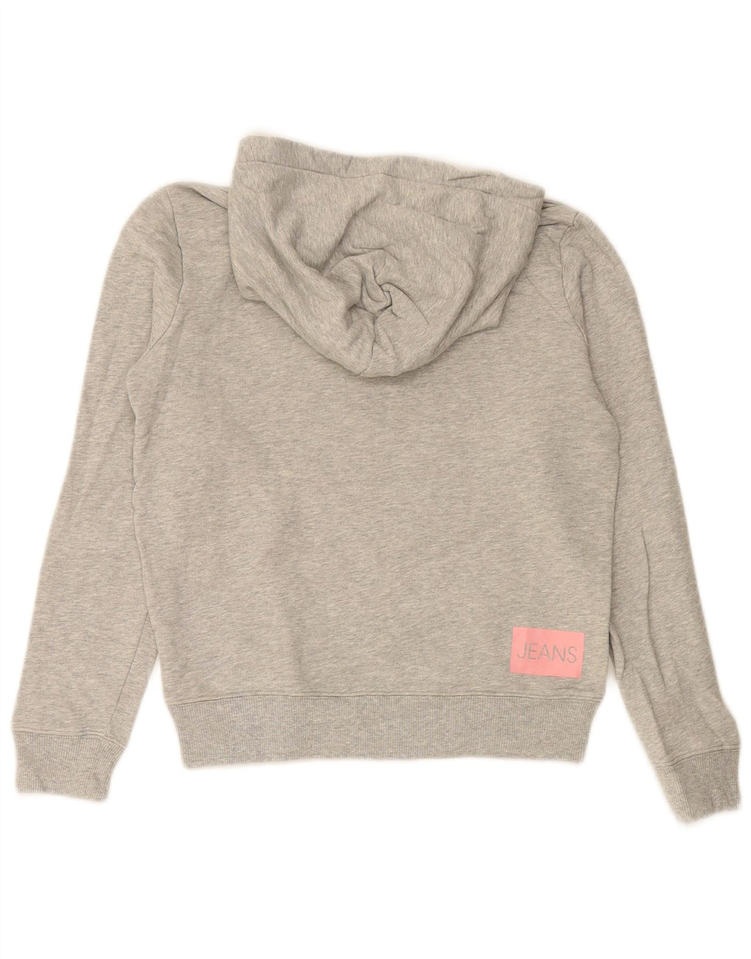 CALVIN KLEIN JEANS Джемпер с капюшоном и рисунком для девочек, 11–12 лет, серый хлопок
