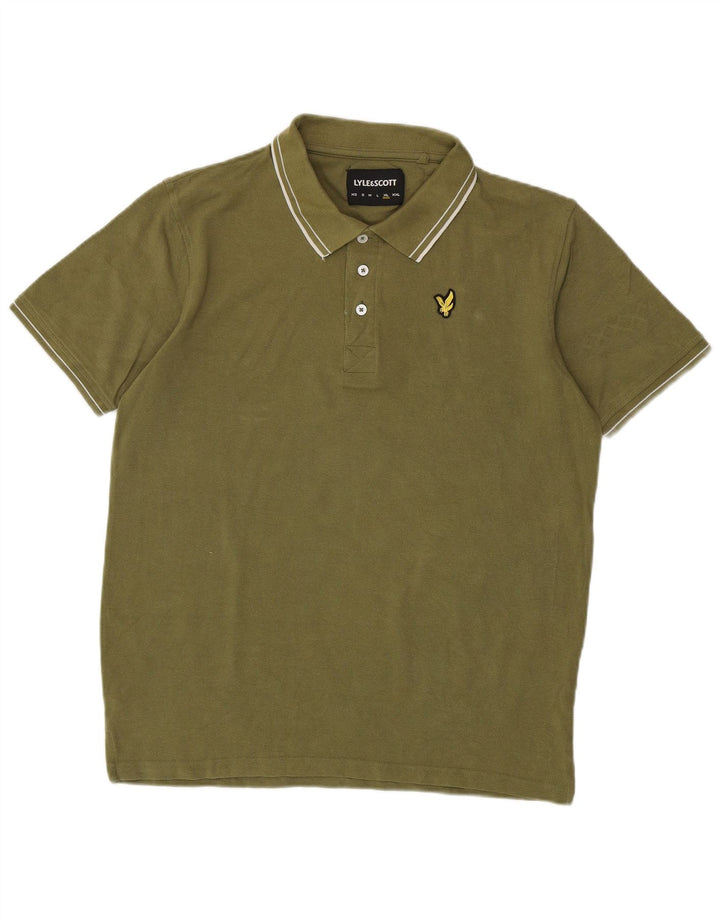 Мужская рубашка-поло Lyle & Scott XL, цвет хаки, хлопок
