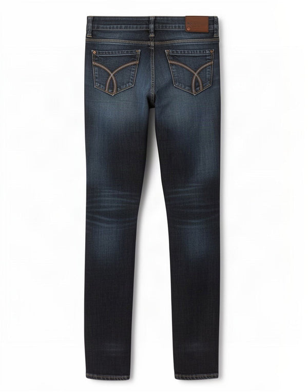 Женские узкие джинсы Calvin Klein US 4, маленькие W27 L33, темно-синие, хлопок