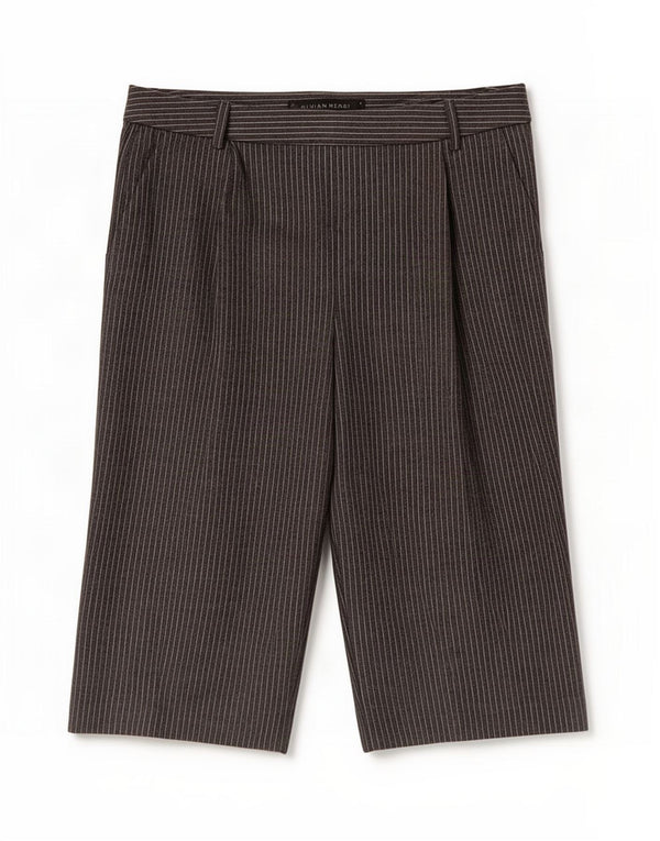 Женские шорты-бермуды Silvian Heach IT 44 Medium W30 Серые в тонкую полоску