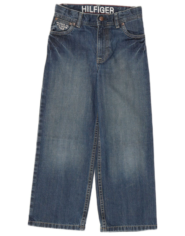 Широкие джинсы Tommy Hilfiger для девочек 5–6 лет W24 L21, синий хлопок