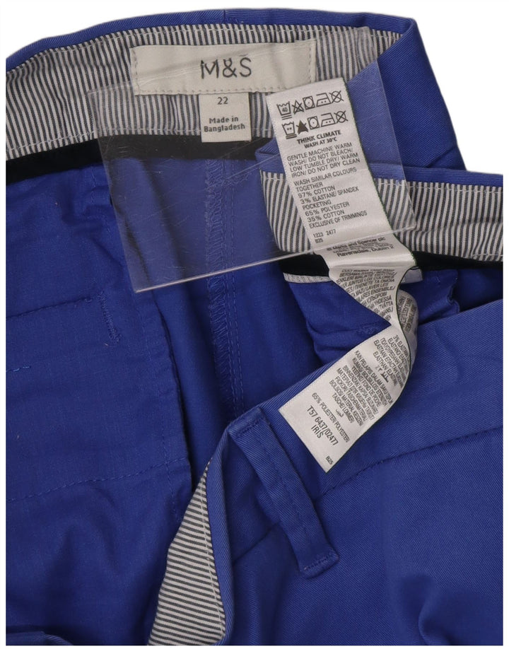 Женские шорты чинос MARKS & SPENCER UK 22 3XL W42 Синие, хлопок