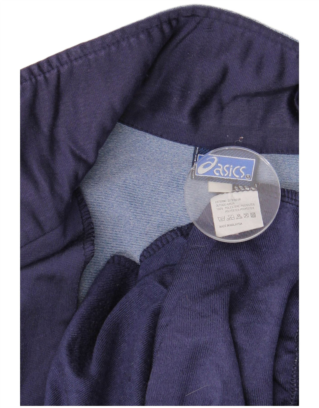 Мужской спортивный костюм ASICS с графическим рисунком, большая куртка темно-синего цвета с цветными блоками