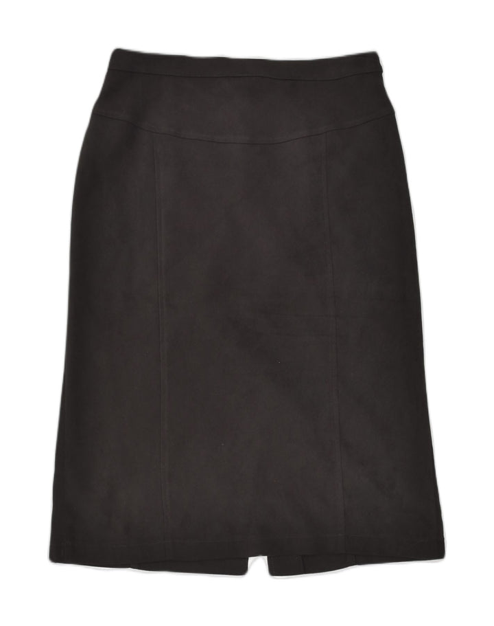 VINTAGE Womens A-Line Skirt IT 46 Large W32  Black Polyester | Vintage Vintage | Thrift | Second-Hand Vintage | Used Clothing | Messina Hembry 