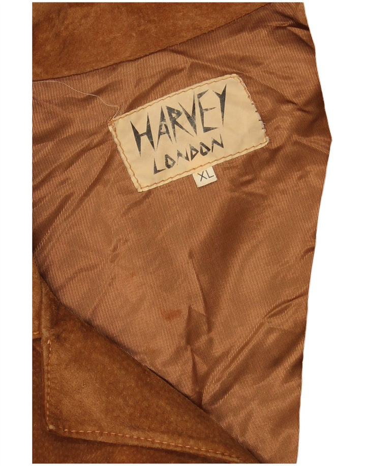 ВИНТАЖНЫЙ мужской замшевый пиджак с 3 пуговицами, Великобритания, 42 XL, коричневый