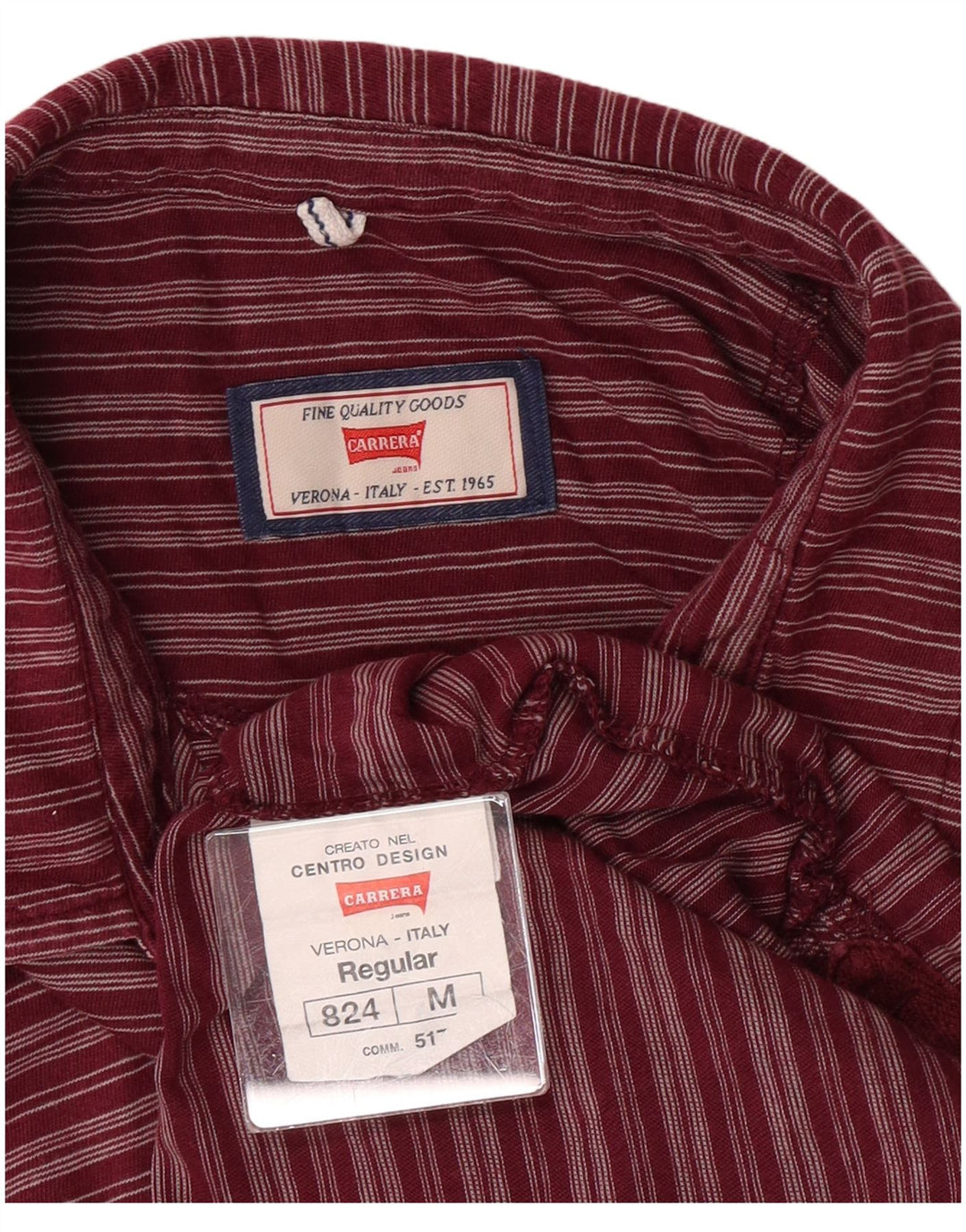 Carrera Mens Medium Maroon Striped Хлопок