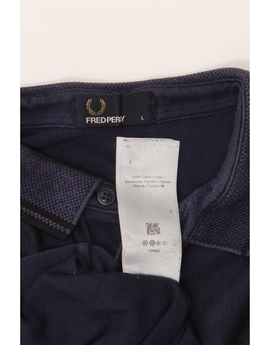 Мужская рубашка-поло Fred Perry, темно-синяя, хлопковая
